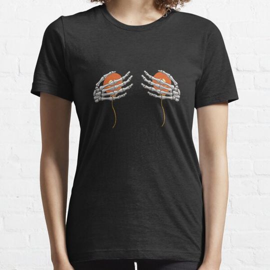Discover skeleton hands on breast Bra Costume Halloween gift T-shirts