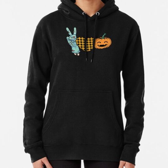 Discover Peace Love Halloween Pumpkin - Quarantined Halloween Hoodies