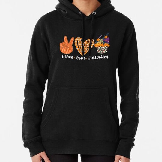 Discover Peace love halloween Hoodies