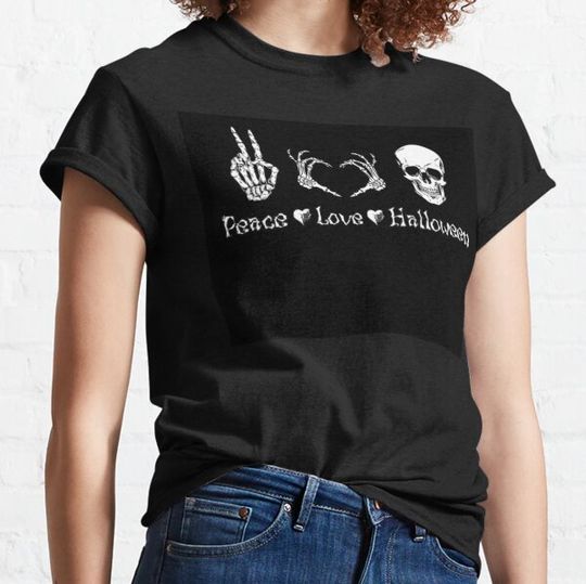 Discover Peace love halloween T-shirts