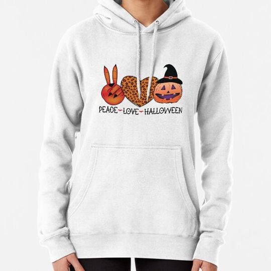 Discover Peace Love Halloween Hoodies