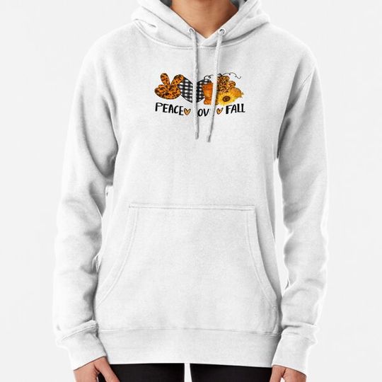 Discover PEACE LOVE HALLOWEEN GIFT Hoodies