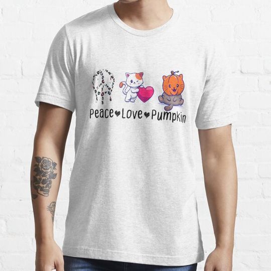 Discover Peace Love Pumpkin Spice Fall Halloween Thanksgiving Gift T-Shirt T-shirts
