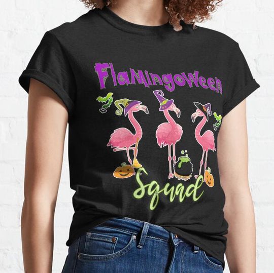 Discover Flamingoween Squad Funny Halloween Flamingo Lovers T-shirts
