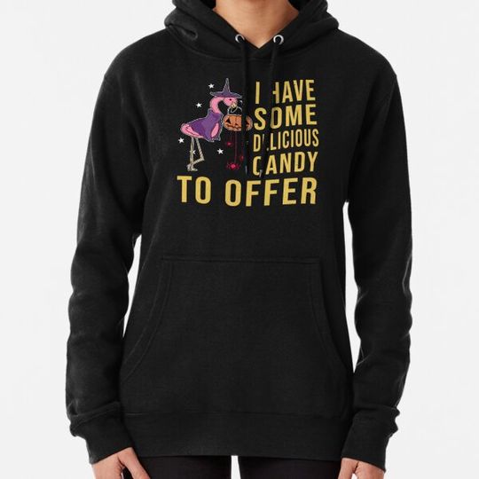 Discover Flamingo halloween witch hat gift idea Hoodies