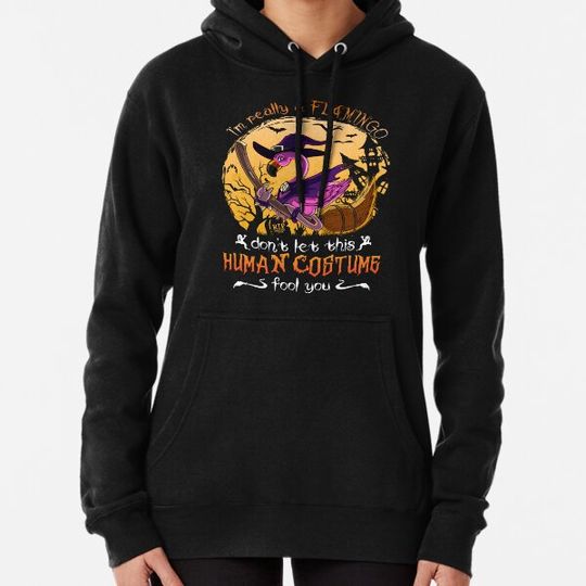 Discover I'm Really a Flamingo Dont Let This Human Halloween Hoodies