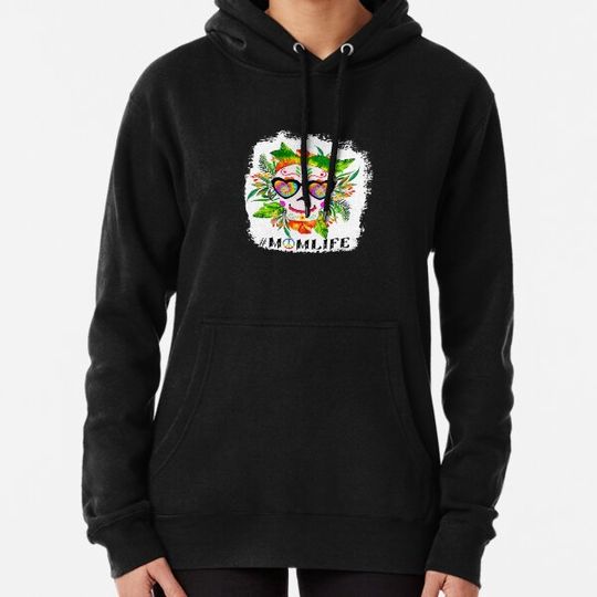 Discover Cute Hippie Mom Skull Hoodie