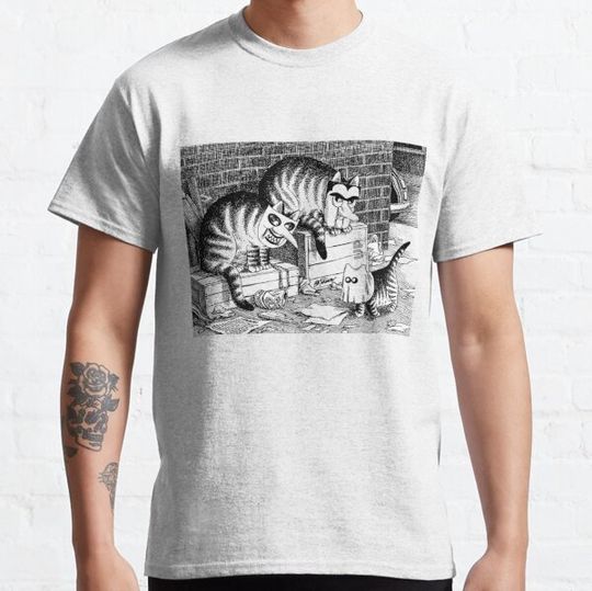 Discover Vintage Halloween Striped Cats T-shirts