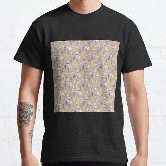 Discover Halloween Candy pattern T-shirts