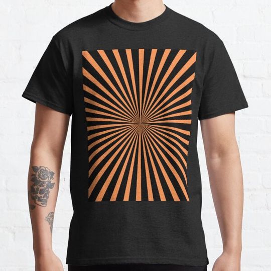 Discover halloween orange,black stripes pattern T-shirts