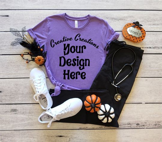 Discover Halloween Nurse Bella Canvas Mockup