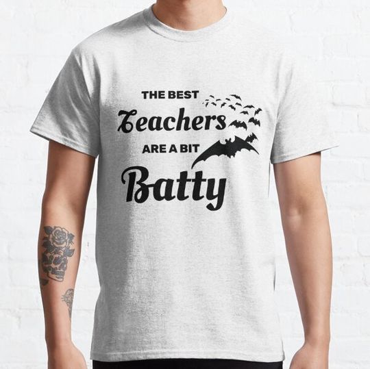 Discover The best teachers are a bit batty halloween spooky bat T-shirts