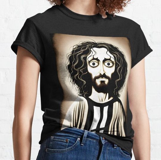 Discover Jesus (If he was drawn by Tim Burton) T-shirts