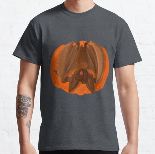Discover Peek-A-Boo Pumpkin Brown Bat Jack-O-lantern T-shirts