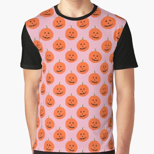 Discover Pumpkins on Pink T-shirts