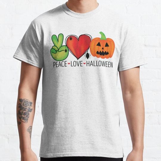 Discover Peace Love Halloween T-shirts