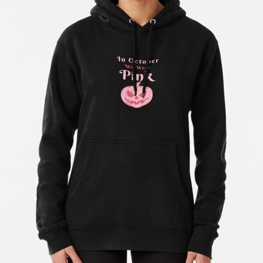Discover In October We Wear Pink Pumpkin Plaid Design Hoodies