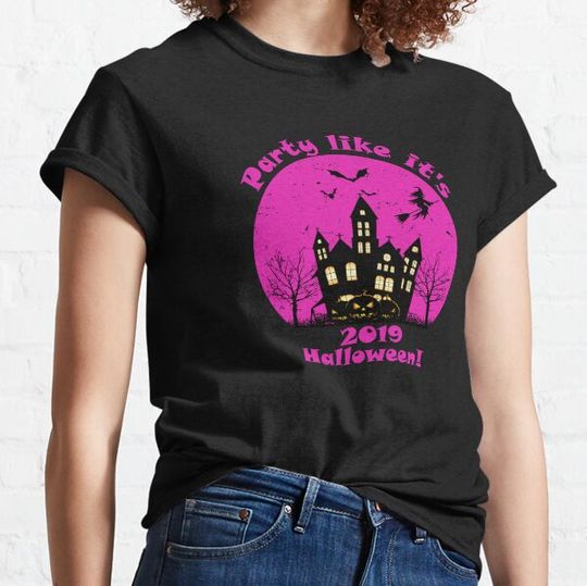 Discover Party like it's 2019 Halloween Pink Moon T-shirts