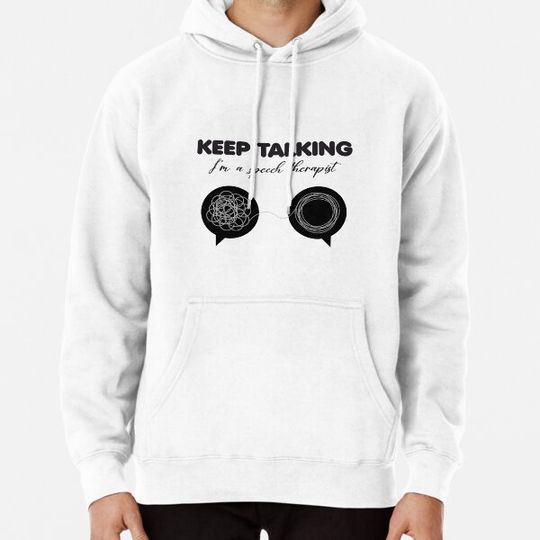 Discover Keep Talking i'm a speech therapist funny Halloween Gift - Speech Therapist Quote Hoodies