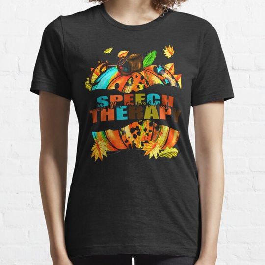 Discover Speech Therapy Pumpkin Autumn Fall Thanksgiving Halloween T-Shirt T-shirts