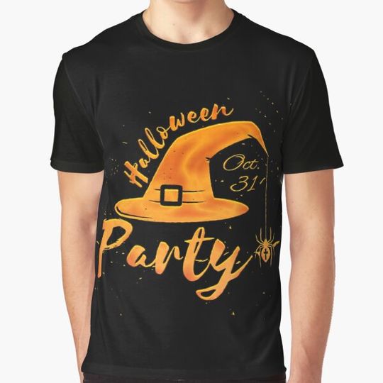 Discover Happy Halloween hat spider T-shirts