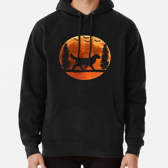 Discover golden retriever dog lovers moon golden retriever Halloween gift Hoodies