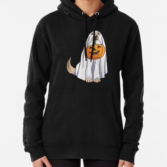 Discover Golden Retriever Ghost Pumpkin Halloween Fall Hoodies