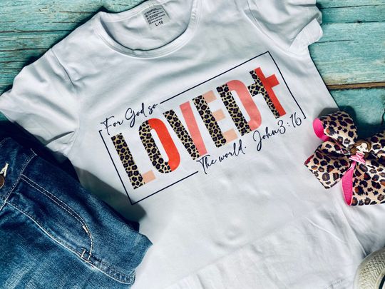 Discover Kids T-shirt- Fall Loved pink and leopard print white t-shirt