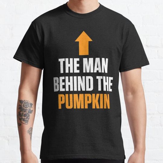 Discover The Man Behind The Pumpkin Expecting Baby Halloween Gift For Men and Womens, Halloween day, Thanksgiving, Christmas day T-shirts