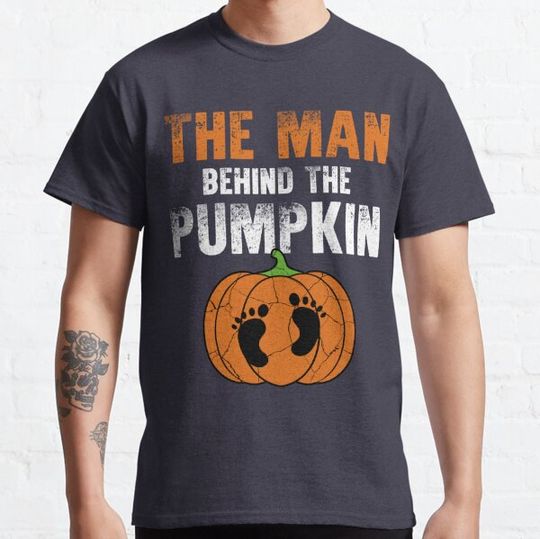 Discover Beautiful Model The Man Behind The Pumpkin Halloween Pregnancy Gifts Music Fans T-shirts