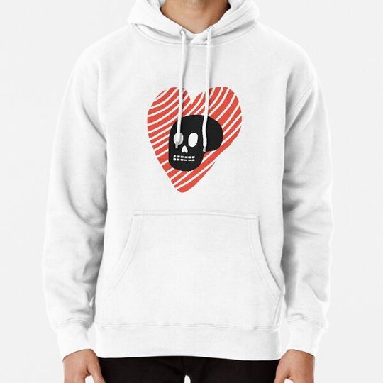 Discover Love - skeleton - happy- smile minimal Hoodies