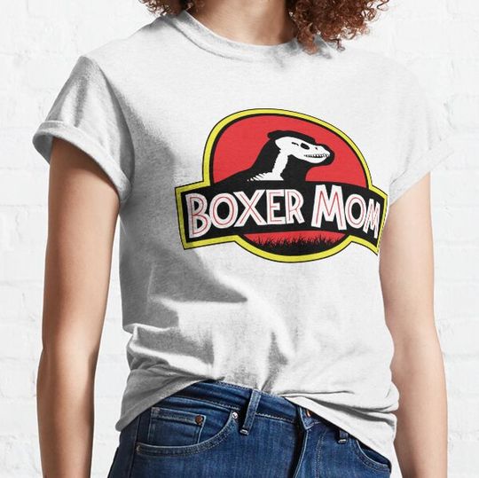 Discover (For Bright Background) Jurassic Boxer Dog Mom T-shirts
