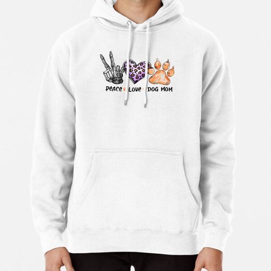 Discover Halloween "Peace, Love, Dog Mom" Hoodies