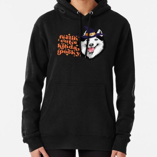 Discover Cute Halloween Husky Mom Hoodie