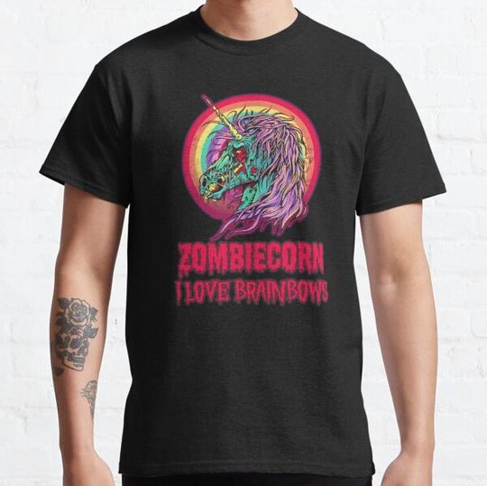 Discover Zombie Unicorn I Love Brainbows Halloween T-shirts