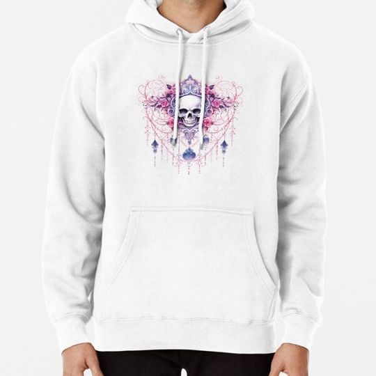 Discover Spooky Halloween Pink Skull Hoodies