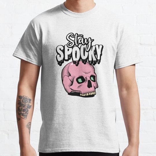 Discover Stay Spooky Pink Skull T-shirts