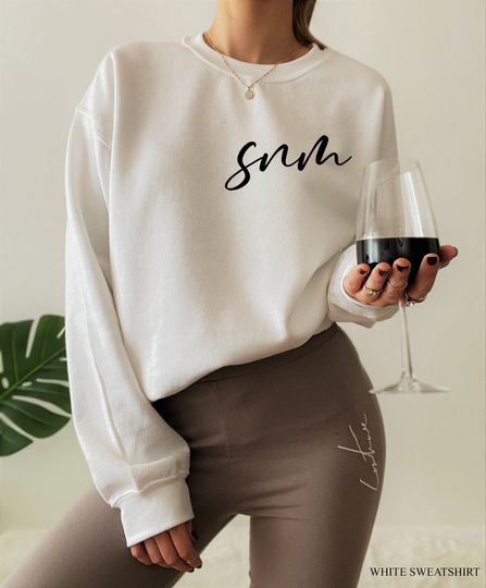 Discover Custom Initials Shirt - Personalized Women's Sweatshirt