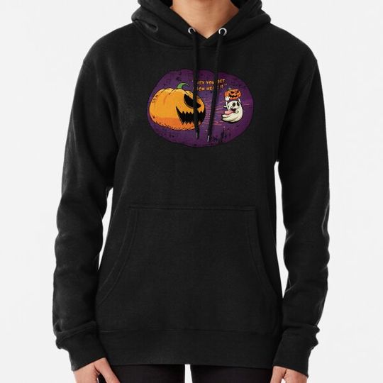 Discover Funny ghost steeling a halloween pumpkin Hoodies