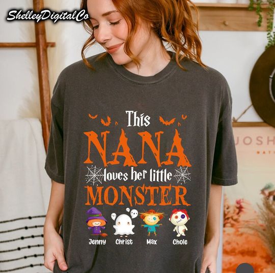 Discover This Nana Loves Her Little Monster Personalized Shirt
