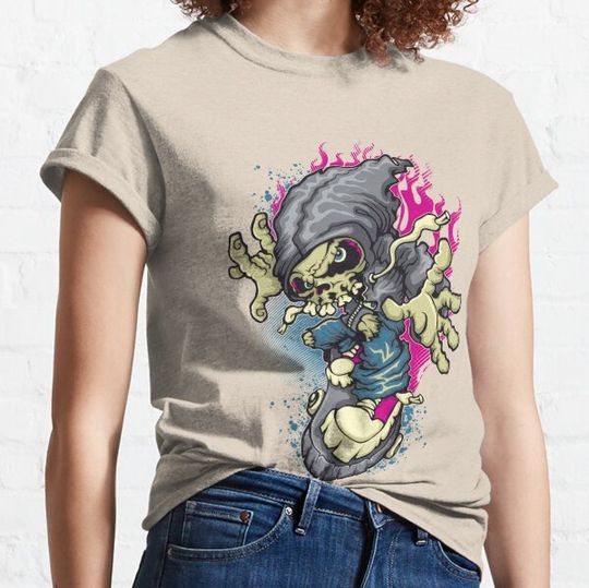 Discover Skateboarder Skull T-shirts