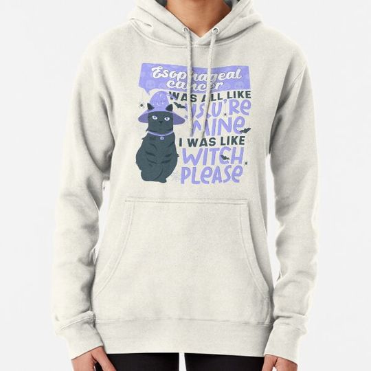 Discover Funny Esophageal Cancer Mine Witch Please Halloween Dark Cat Hoodies