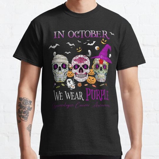 Discover In October We Wear Purple Gynecologic Cancer Awareness T-shirts