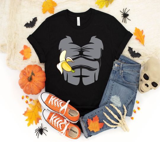Discover Monkey Costume Monkey Halloween Costume T-Shirt For Men Womens Girls, Halloween  Long Sleeve, Sweatshirt, Hoodie