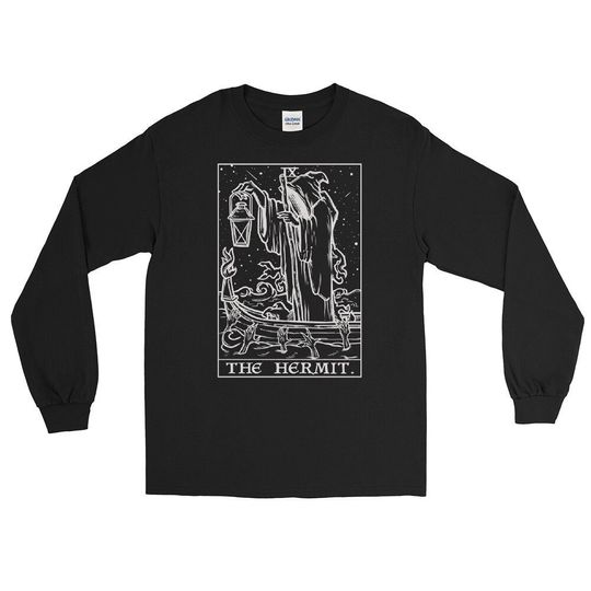 Discover The Hermit Tarot Card Shirt, Halloween Shirt, Horror Shirt, Occult Gift