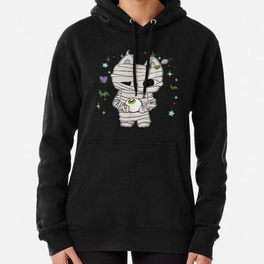 Discover Mummy Wrap And Cute Anime Cat Magic Eye For Halloween Party Hoodies