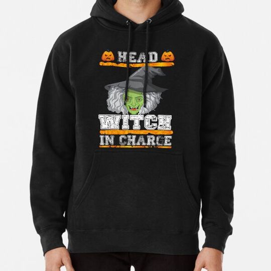 Discover Funny Halloween Costume for Women Head Witch In Charge Hoodies