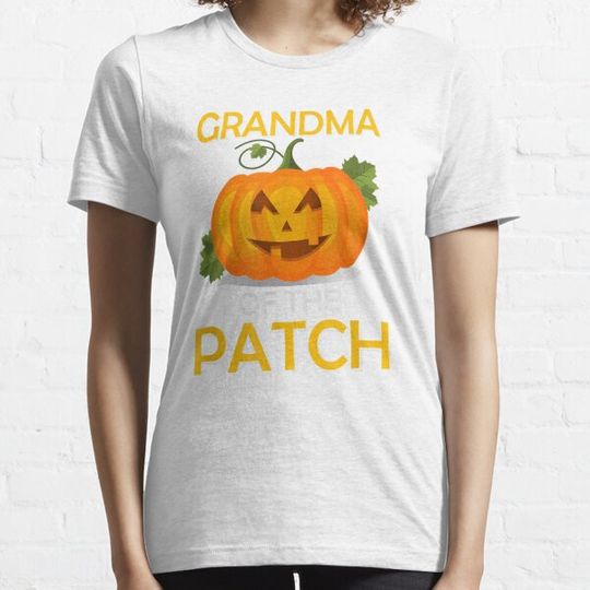 Discover Funny Family Pumpkin Grandma Of The Patch Halloween T-shirt T-shirts