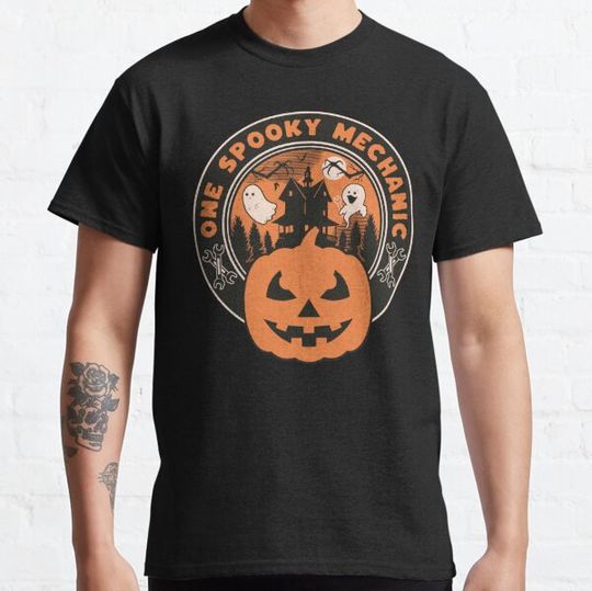 Discover One Spooky Mechanic - Halloween gift T-shirts