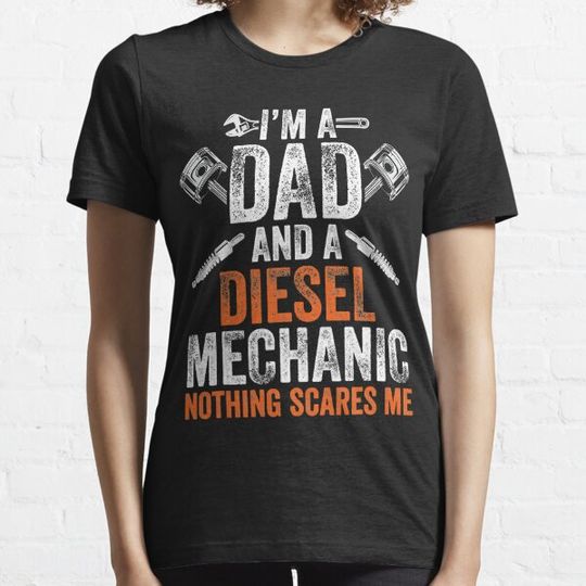 Discover Gift For Men Father's Day Halloween - Diesel Mechanic Dad T-shirts